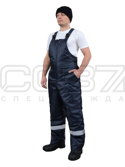 Полукомбинезон рабочий зимний Атлант цв.т.синий тк.оксфорд -1