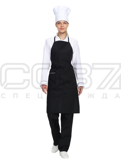 Костюм повара женский Сластёна цв.белый чёрный-1